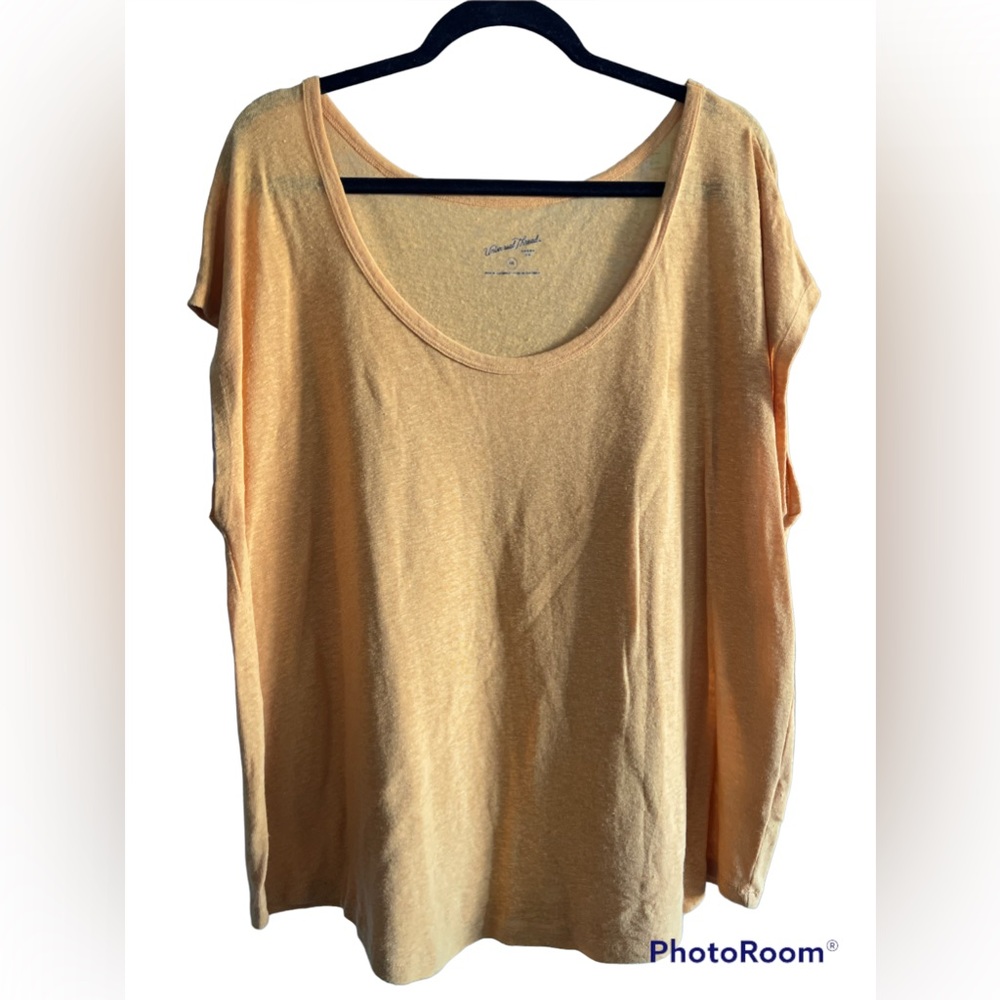 Universal Thread Mustard Linen Tee